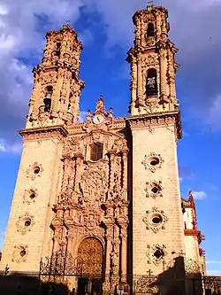 Church of Santa Prisca de Taxco, Taxco, Mexico, by Diego Durán and Cayetano Sigüenza, 1751–1758