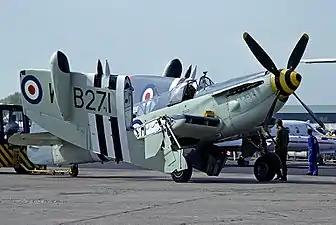 A Fairey Firefly AS.5 which served with 814 NAS, seen in 1980 during its time with the Royal Navy Historic Flight.