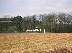 The lodge house and gates at Fairlie House, South Ayrshire.