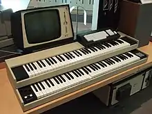 A 1970s-era Fairlight synthesizer with two manuals.