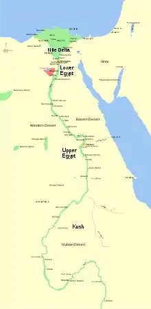 Image 1Map of Egypt (from Prehistoric Egypt)