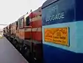 Falaknuma Express at Nalgonda with Kazipet Junction-based twin WDG-3A loco