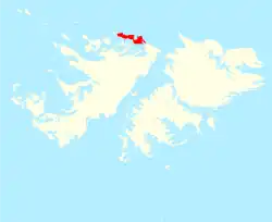 Location of Pebble Island