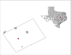 Location within Falls County and Texas