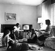 Image 12Family watching TV, 1958 (from History of television)