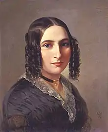 Fanny Hensel née Mendelssohn, 1842, by Moritz Daniel Oppenheim