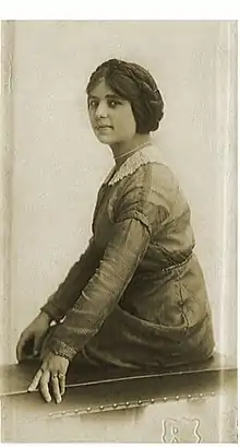 Photograph of Fanya Baron, seated