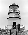 The Farallon Island Light, after lens removal, but before lens room removal