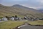 Hvalvík, with the church on the extreme right