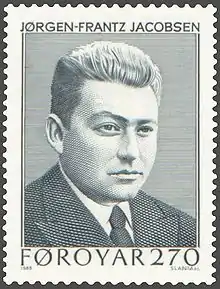 Stamp of Jørgen-Frantz Jacobsen