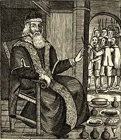 Image 4The Examination and Trial of Father Christmas (1686), published after Christmas was reinstated as a holy day in England (from Culture of the United Kingdom)