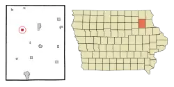 Location of Hawkeye, Iowa
