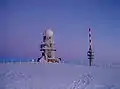 Weather radar with the new Feldberg Tower in the background