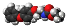 Space-filling model of the fenoxycarb molecule