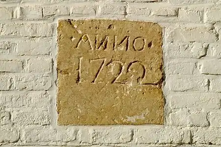 Date engraving "Anno 1722" decorating the barn.