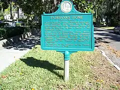 Marker outside Fairbanks House