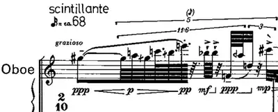 First measure of movement 1 of Études transcendantales, oboe part