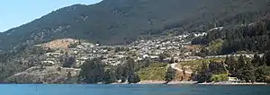 The suburb of Fernhill as viewed from the Queenstown Gardens