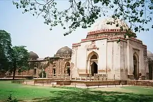 Sultan Feroze Shah Tughlaq's tomb with adjoining Madrassa, in Hauz Khas Complex, Delhi.