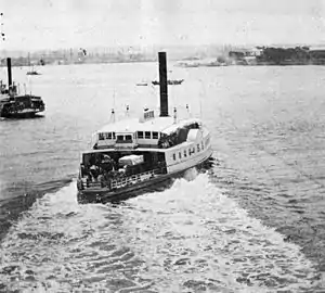 Hunchback in commercial service as a New York ferry, 1859, prior to her conversion into a gunboat in 1862