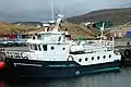 The Skúvoy ferry in Sandur harbour