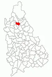 Location in Dâmbovița County