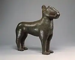 Figure of a leopard; 1550-1680; bronze; height: 39.4 cm (151⁄2 in.); Metropolitan Museum of Art (New York City)