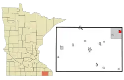 Location of Rushford, Minnesota