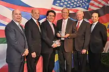 Larry Fink and Santiago Calatrava with their Awards at a ceremony held in New York City in April 2010