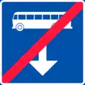 End of bus lane (1972–1994)