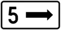 Direction to the numbered road (1937-1994)