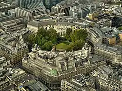 Finsbury Circus layout, all Dance's houses now being replaced by offices