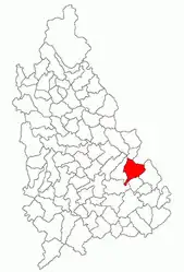 Location in Dâmbovița County