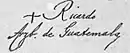 Ricardo Castanova y Estrada's signature