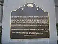First and Second State Capitols, at the Sacramento Courthouse.  California Historical Landmark marker #869, State Capitol 1852, 1854 and parts from 1863 to 1869.