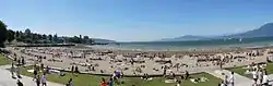 Fish-eye view of Kitsilano Beach