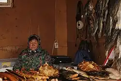 A fish seller in Lineynaya