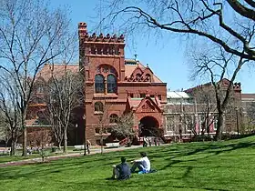 Arthur Ross Gallery (1931), right, and Duhring Wing (1915), far right.