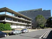 Street view of a modern building