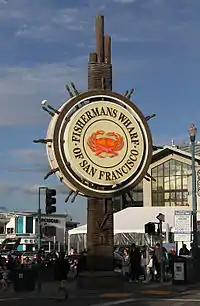 Wharf sign