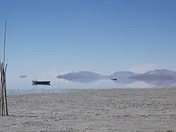 This is a view of Lake Poopó taken from the south eastern shore near the village of Llapallapani.