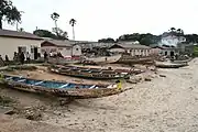 Fishing boats in Bakau, Gambia