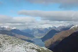 Looking north from atop a mountain