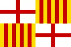 Flag of Barcelona, Spain (orthogonal)