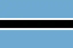 Flag of Botswana (horizontal stripes)