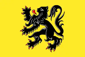 Flag of Flanders, Belgium (lion)