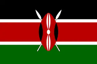 Flag of Kenya (shield and spears)