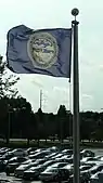 Flag of Nebraska flown from a school