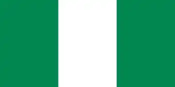 The flag of Nigeria (1960). The green represents the forests and natural wealth of the country.