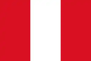 The civil flag and ensign of Peru is used by Peruvian citizens on land and sea